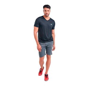 Camiseta Hombre Cuello En V Wilson Gym Fitness Color Negro / L