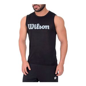 Camiseta Hombre Esqueleto Cuello Redondo Wilson Gym Fitness Negro / L