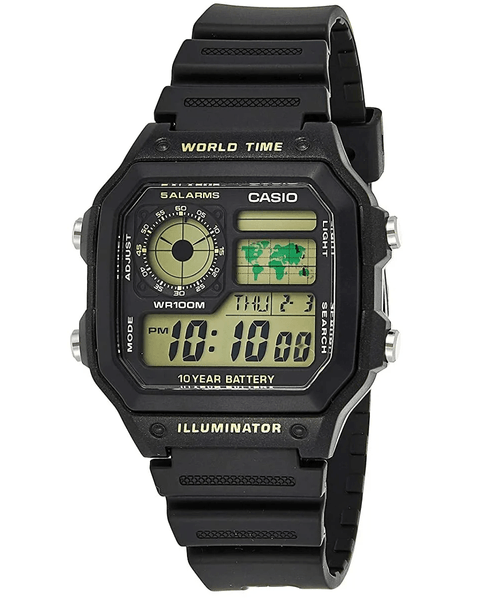 Reloj Casio AE-1200WH-1B Negro Deportivo Para Hombre