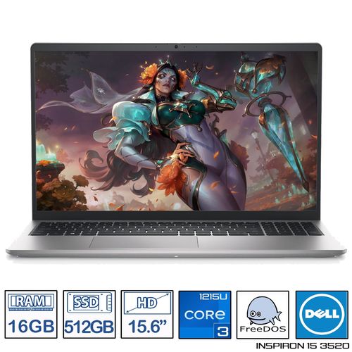 Computador Portatil Dell Inspiron Core i3-1215U Ram 16GB 512GB Ssd 15,6 Pulgadas HD