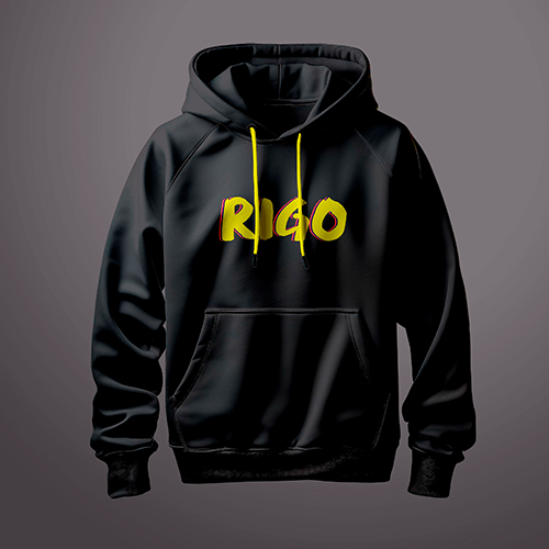 HOODIE NEGRO RIGO UNISEX