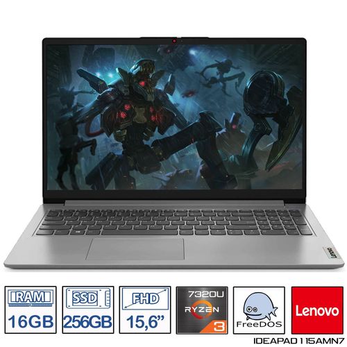 Computador Portátil Lenovo 15AMN7   AMD Ryzen 3-7320U RAM 16GB  - 256 GB SSD - FHD