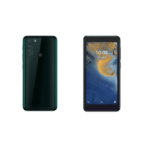 Celular Motorola Moto One Fusion Verde 128GB + Celular ZTE A31 Lite 4G Gris 32GB 2X1