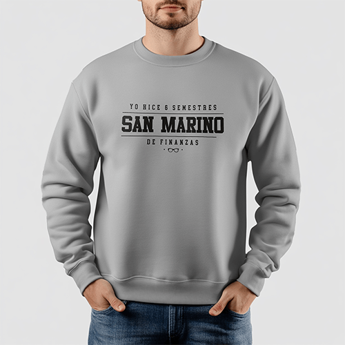 Pullover 6 semestres en la  San Marino Gris Unisex | Betty la fea