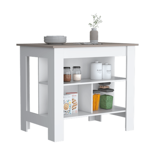 Isla Cala de Cocina 90x103 RTA Taupe Blanco ZF