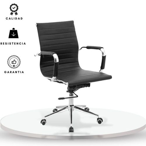 Silla De Oficina Presidente Espalda Media Negro