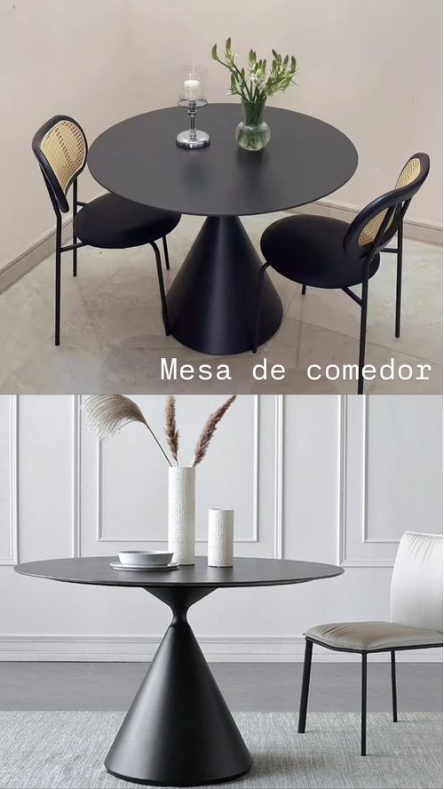 Mesa negra de comedor