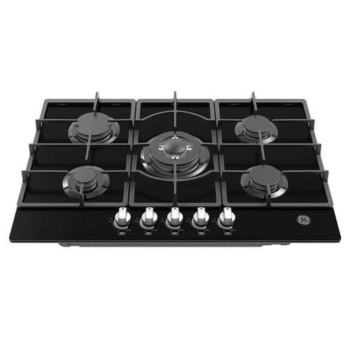 Cubierta de Empotre a Gas 77 cm Vidrio Negro GE Appliances - CGG7715V2