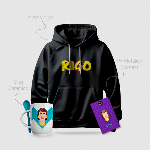 Combo Hijo de Urrao Hoodie Negro Buzo con Capota Unisex, Mug y Pin Metalico Rigo | Market RCN