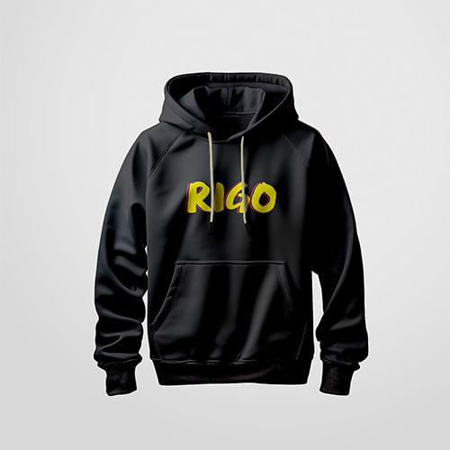 HOODIE NEGRO RIGO UNISEX