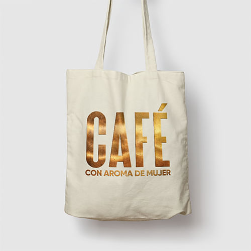 Tote bag Algodón ecológico Café con aroma de mujer