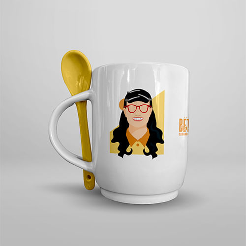 Mug porcelana Betty la fea y Don Armando