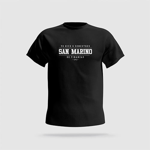 Camiseta 6 semestres en la San Marino Negra Unisex | Betty la fea