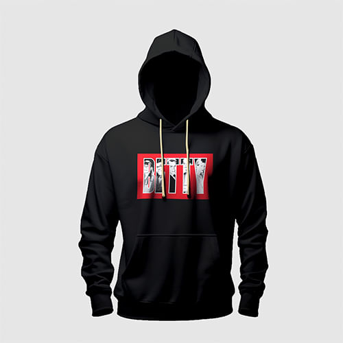 Hoodie de Betty La Fea Color Negro Unisex Estampado Rojo