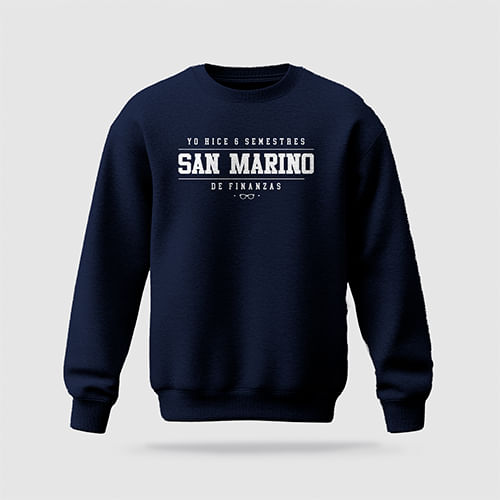 Pullover 6 semestres en la San Marino Azul Oscuro Unisex