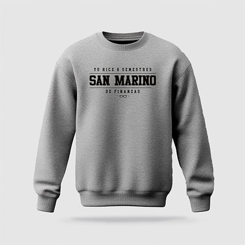 Pullover 6 semestres en la  San Marino Gris Unisex | Betty la fea