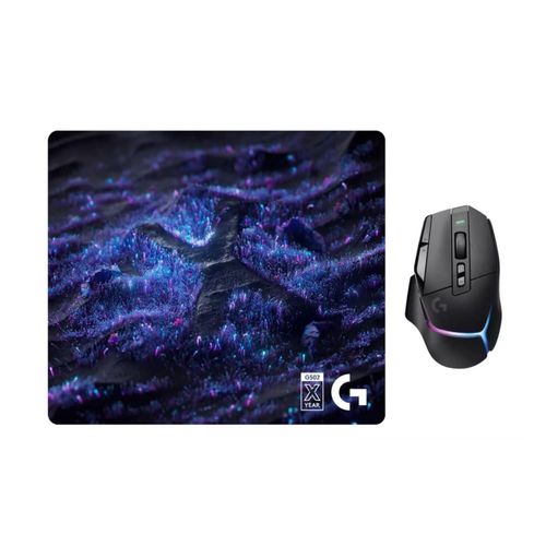 Combo Aniversario Mouse G502 X Lightspeed Negro 910-006178+ Pad Mouse G640 Edc-Aniversario 943-001334