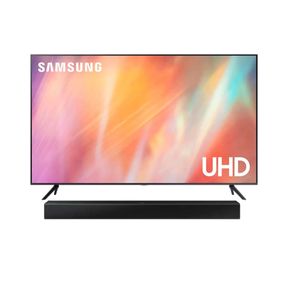Televisor Samsung 43" LED UHD 4K Smart Tv + Barra de Sonido UN43AU7000KX+HWT400